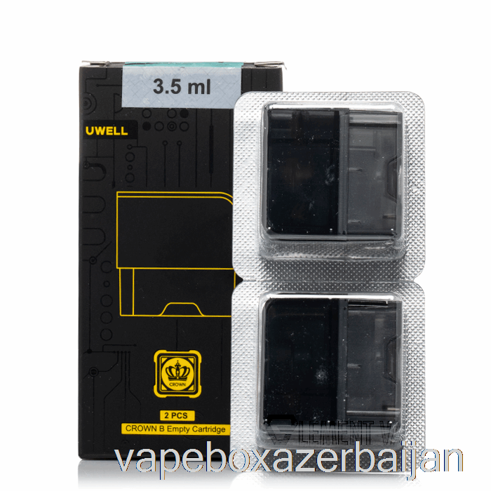 Vape Box Azerbaijan Uwell Crown B Replacement Pods 3.5mL Refillable Pod (No Coils)